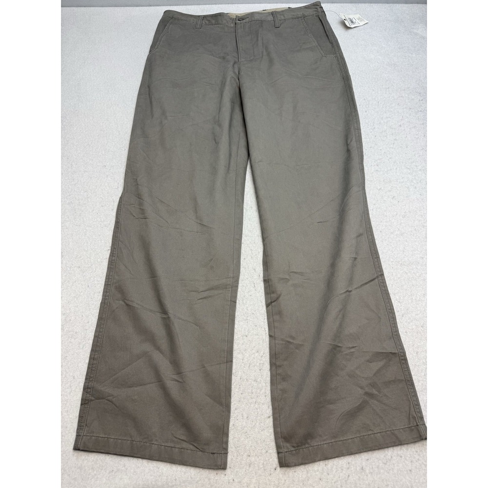 Woolrich Pants Mens 34x32 Brown Milestone Chino Relaxed Fit Cotton Casual